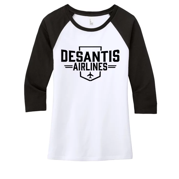 Desantis Airlines Shirt Desantis Airlines Women's Tri-Blend 3/4-Sleeve Raglan Shirt