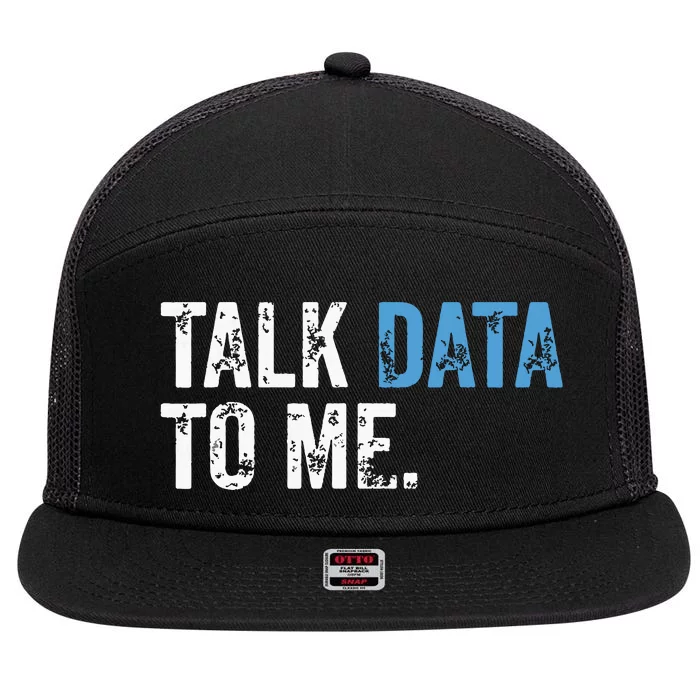 Data Analyst Scientist Statistic Statisticians Data Engineer 7 Panel Mesh Trucker Snapback Hat