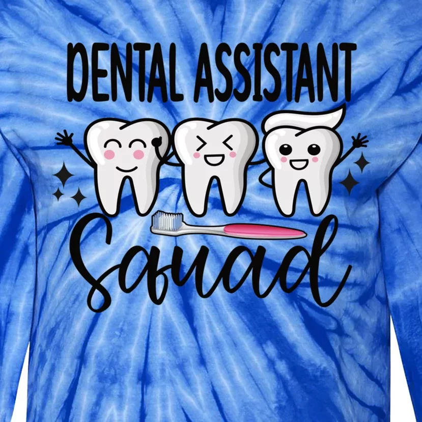 Dental Assistant Squad Dental Assistant Crew Gift Tie-Dye Long Sleeve Shirt