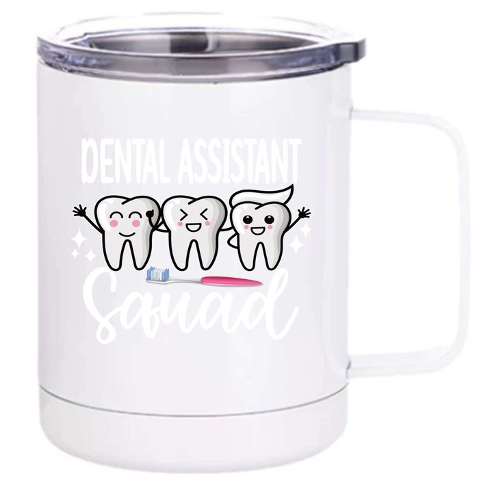 Dental Assistant Squad Dental Assistant Crew Gift Front & Back 12oz Stainless Steel Tumbler Cup