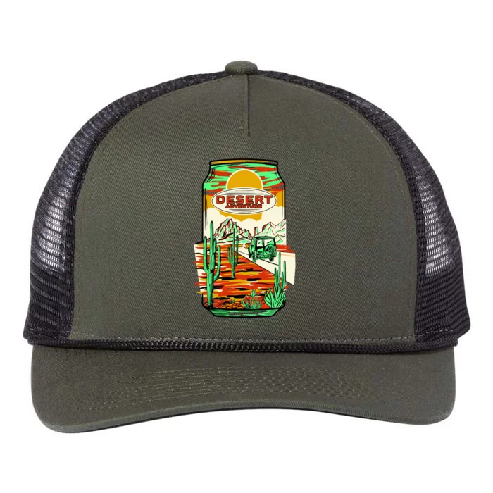 Desert Adventure Soda Can Retro Rope Trucker Hat Cap