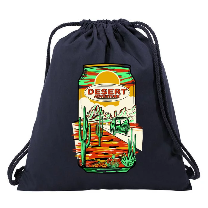 Desert Adventure Soda Can Drawstring Bag