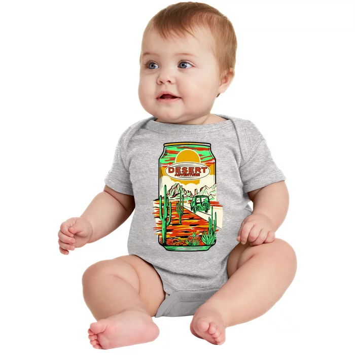 Desert Adventure Soda Can Baby Bodysuit