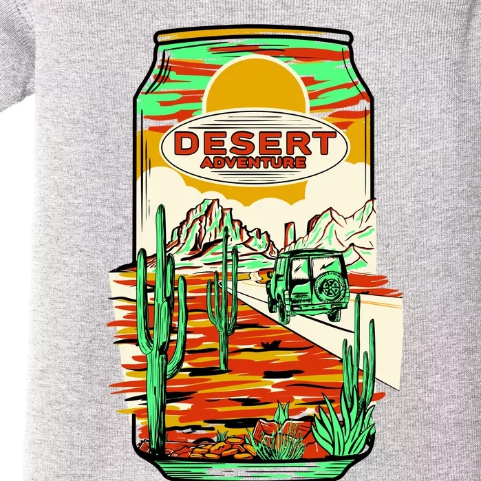 Desert Adventure Soda Can Baby Bodysuit