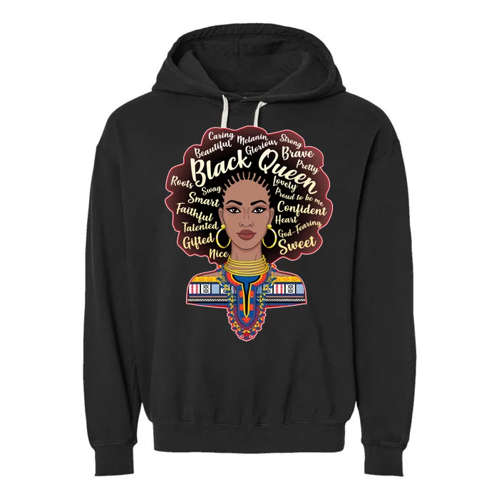 Dashiki Black Queen Garment-Dyed Fleece Hoodie