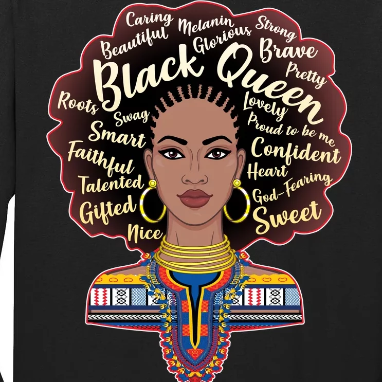 Dashiki Black Queen Tall Long Sleeve T-Shirt