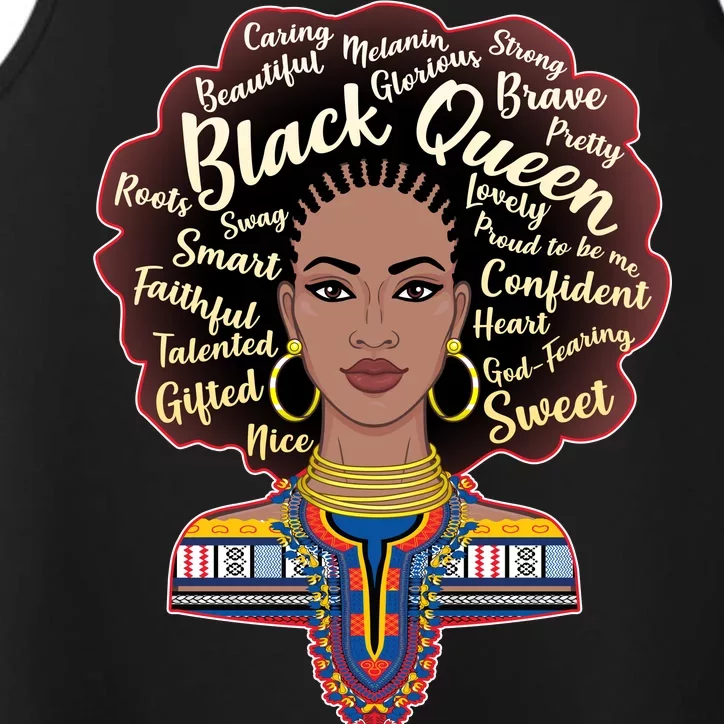 Dashiki Black Queen Performance Tank