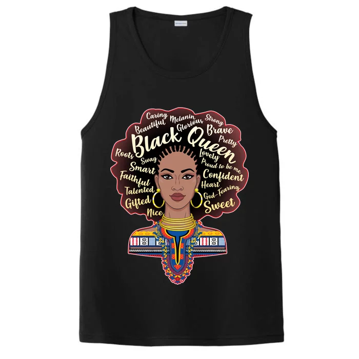 Dashiki Black Queen Performance Tank