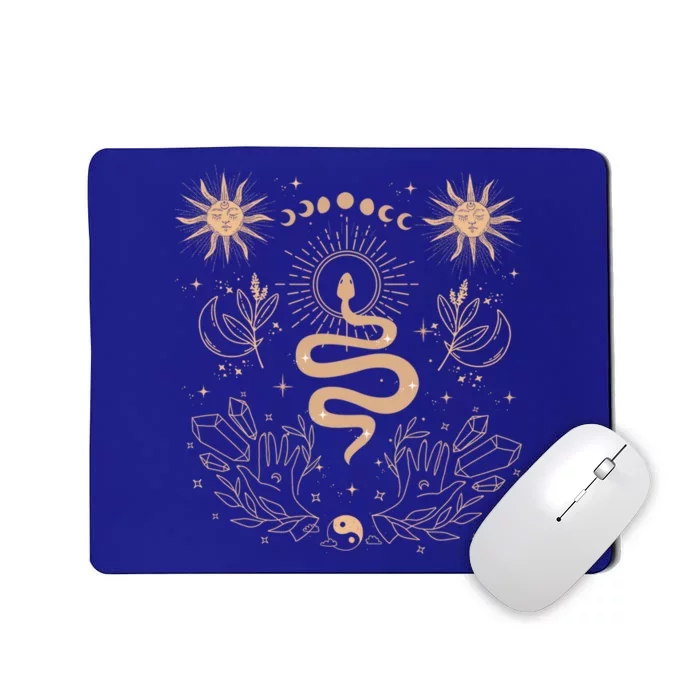 Dark Academia Tarot Card Sun Moon Crystals Witch Aesthetic Gift Mousepad