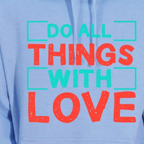 Do All Things With Love Unisex Surf Hoodie