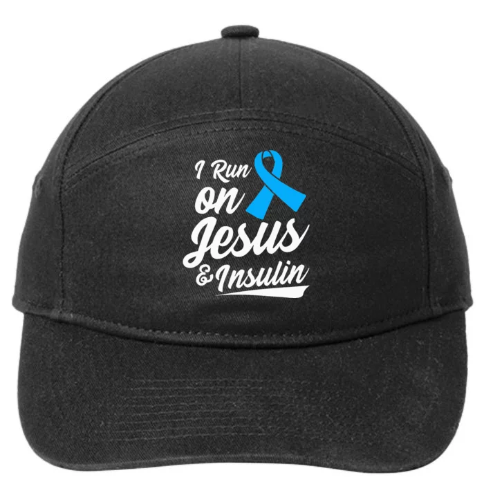 Diabetes Awareness Type 1 2 Diabetic T1d T2d 7-Panel Snapback Hat