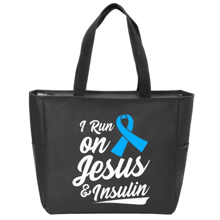 Diabetes Awareness Type 1 2 Diabetic T1d T2d Zip Tote Bag