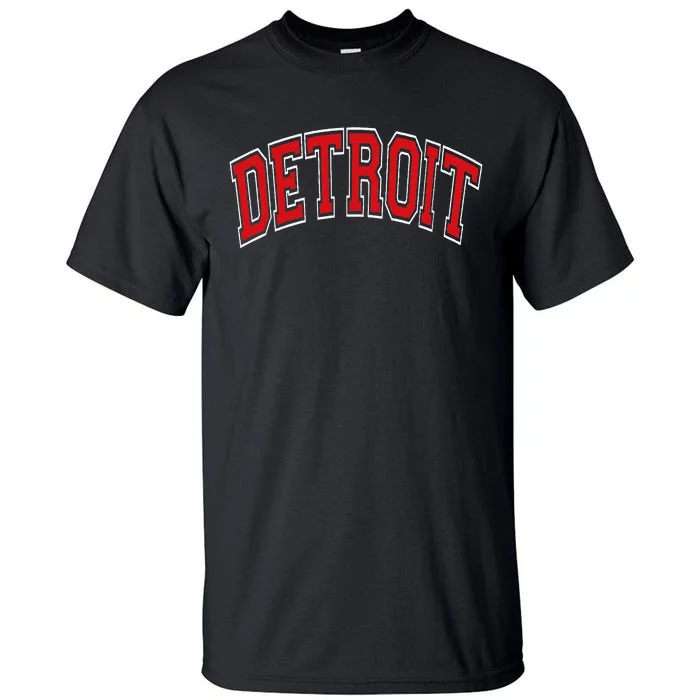 Detroit Arched Text Tall T-Shirt