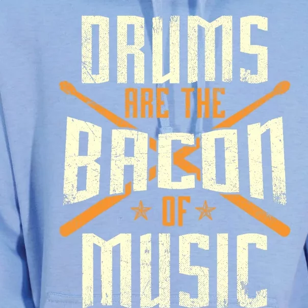 Drums Are The Bacon Of Music - Drumming Drummer Music Lover Unisex Surf Hoodie