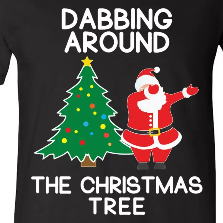 Dabbing Around The Christmas Tree V-Neck T-Shirt