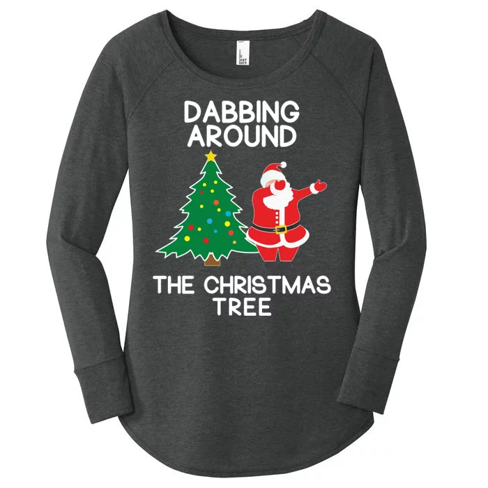 Dabbing Around The Christmas Tree Women's Perfect Tri Tunic Long Sleeve Shirt