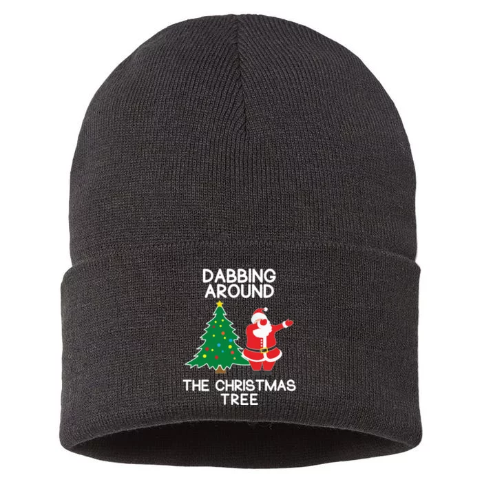 Dabbing Around The Christmas Tree Sustainable Knit Beanie