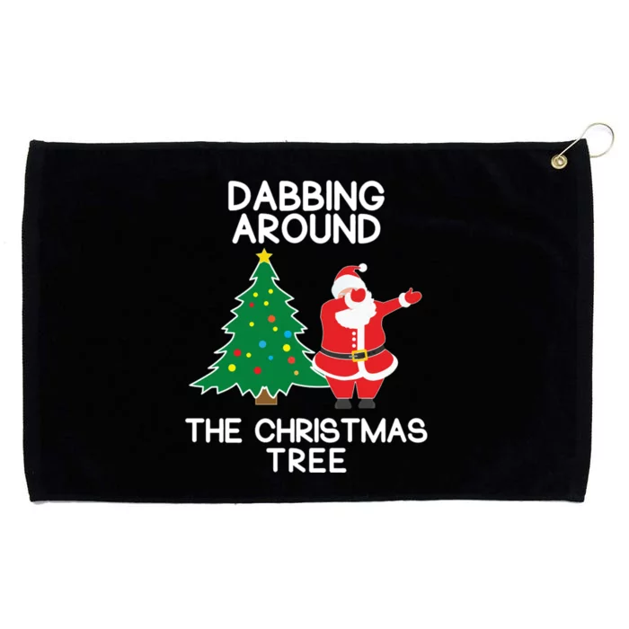 Dabbing Around The Christmas Tree Grommeted Golf Towel