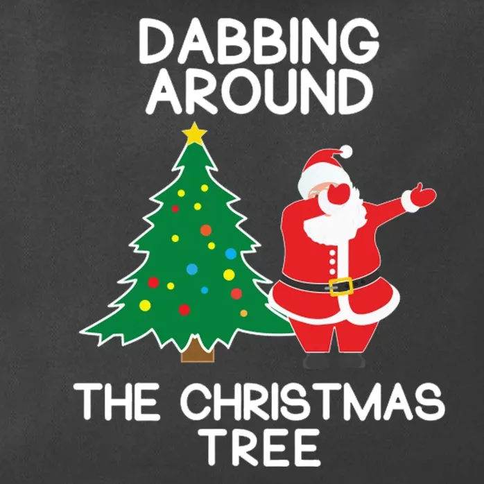 Dabbing Around The Christmas Tree Zip Tote Bag