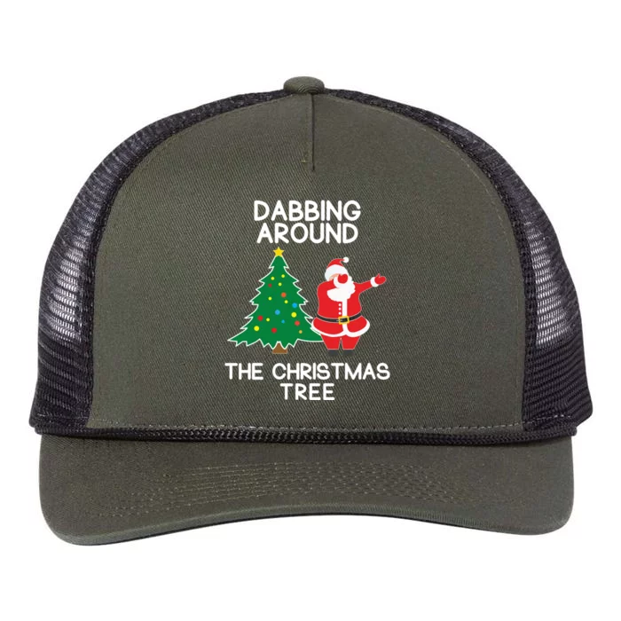 Dabbing Around The Christmas Tree Retro Rope Trucker Hat Cap