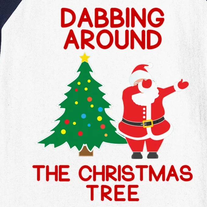 Dabbing Around The Christmas Tree Baseball Sleeve Shirt