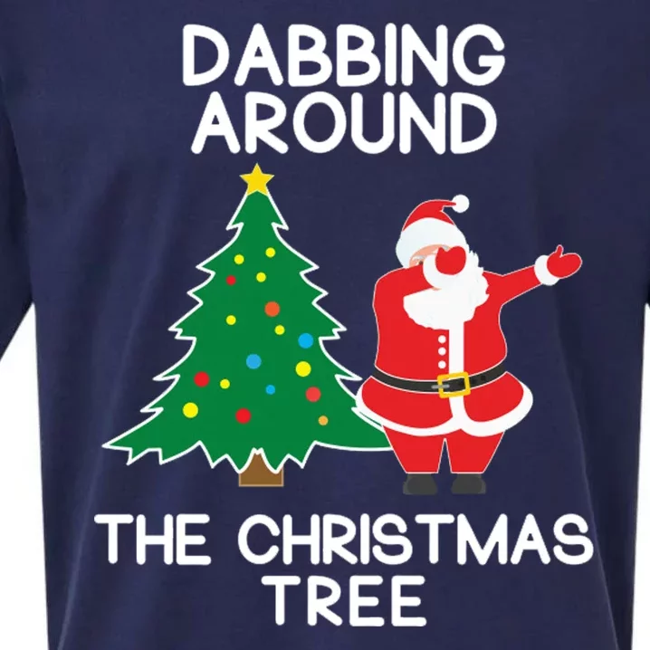 Dabbing Around The Christmas Tree Sueded Cloud Jersey T-Shirt