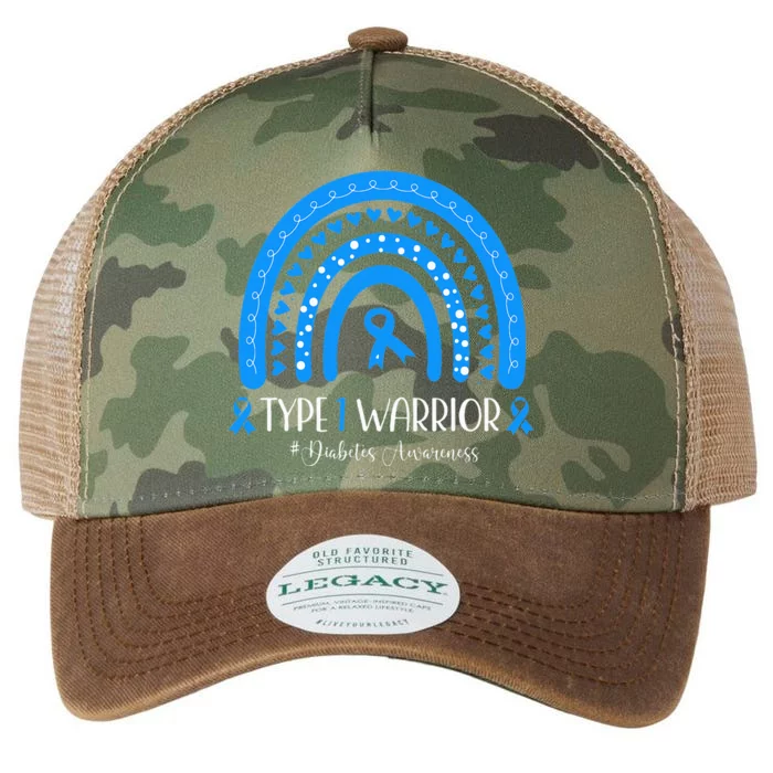 Diabetes Awareness Type 1 Warrior T1D Blue Ribbon Legacy Tie Dye Trucker Hat