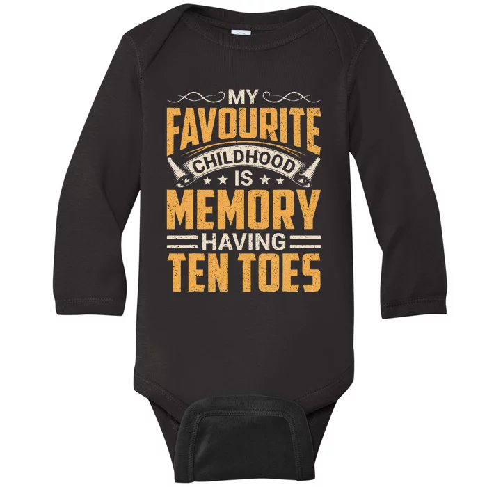 Diabetes Amputated Toes Gifts & Funny Toe Amputee Baby Long Sleeve Bodysuit