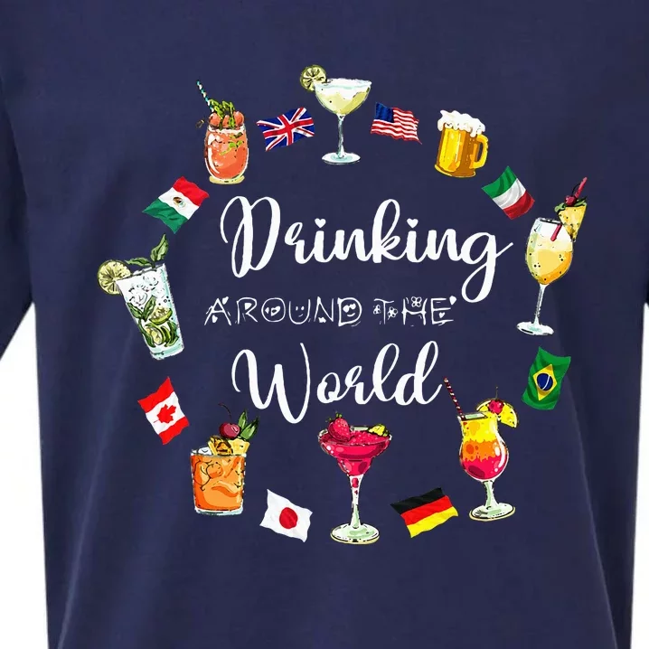 Drinking Around The World Vacation Sueded Cloud Jersey T-Shirt