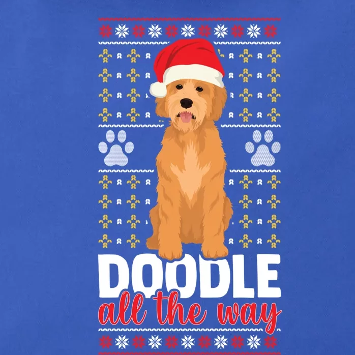 Doodle All The Way Funny Goldendoodle Santa Hat Christmas Cool Gift Zip Tote Bag