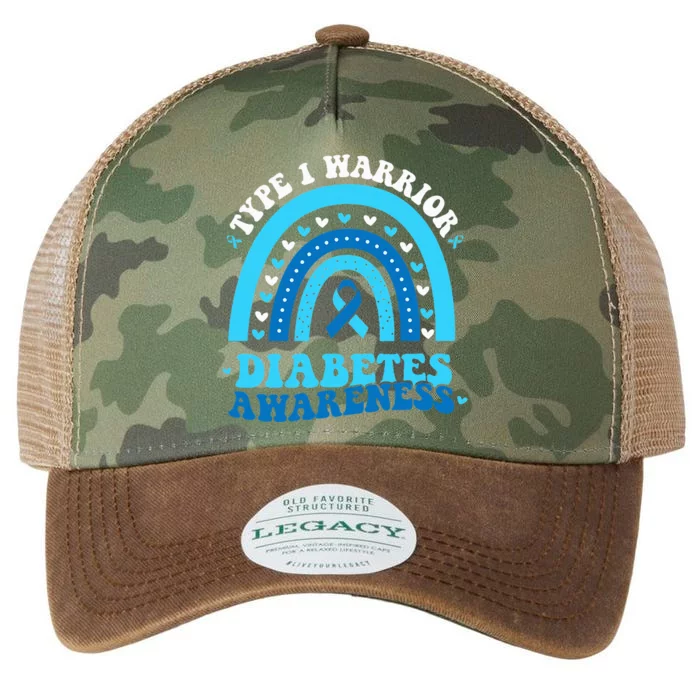 Diabetes Awareness Type 1 Warrior T1D Blue Ribbon Legacy Tie Dye Trucker Hat