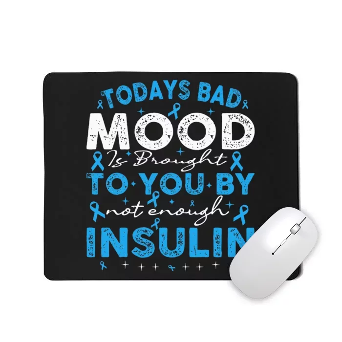 Diabetes Awareness Type 1 2 Diabetic T1D T2D blue Mousepad