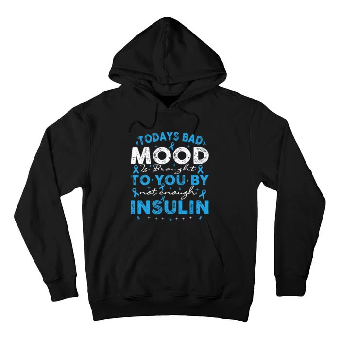 Diabetes Awareness Type 1 2 Diabetic T1D T2D blue Tall Hoodie