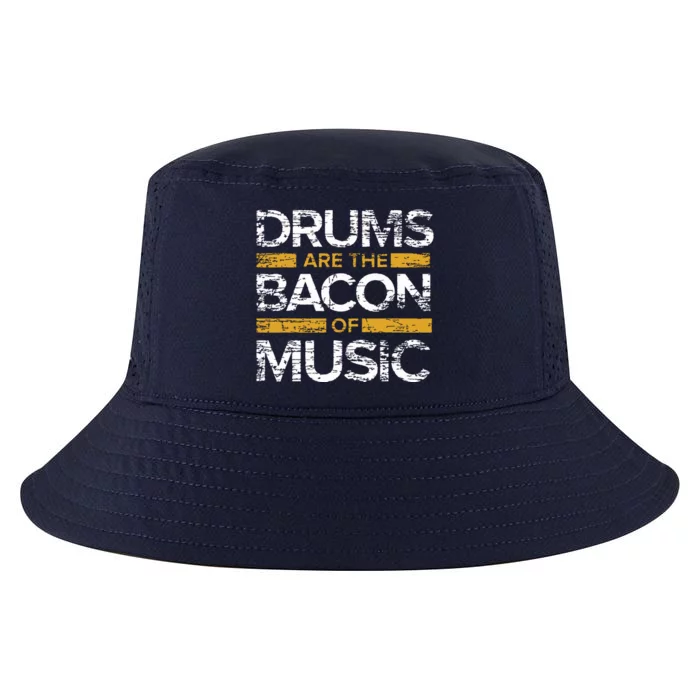 Drums Are The Bacon Of Music Drummer Drums Cool Comfort Performance Bucket Hat