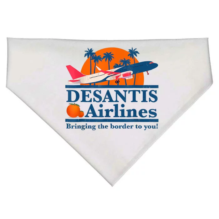 DeSantis Airlines Tee Funny Retro Vintage DeSantis Airline USA-Made Doggie Bandana