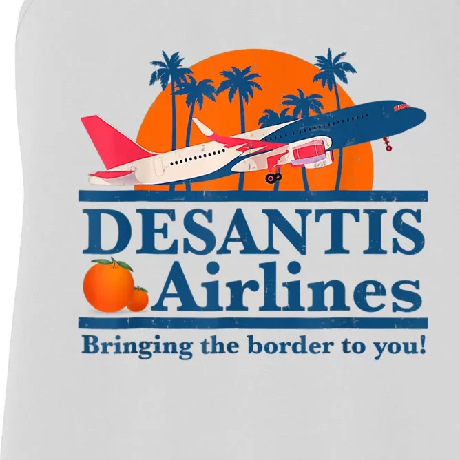 DeSantis Airlines Tee Funny Retro Vintage DeSantis Airline Women's Racerback Tank