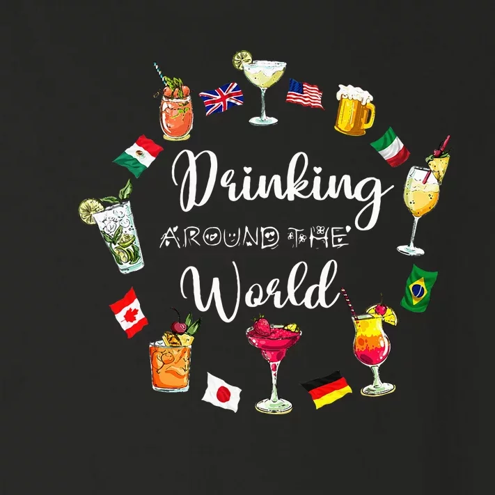 Drinking Around The World Vacation Drinking Showcase Toddler Long Sleeve Shirt