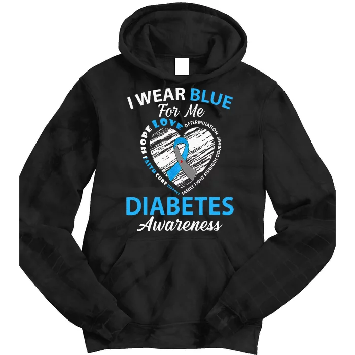 Diabetes Awareness Type 1 2 In November We Wear Blue Tie Dye Hoodie