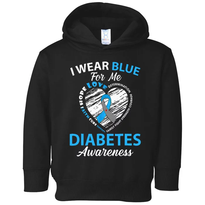 Diabetes Awareness Type 1 2 In November We Wear Blue Toddler Hoodie