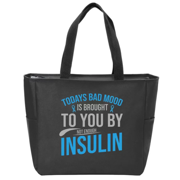 Diabetes Awareness Type 1 2 Diabetic T1d T2d Zip Tote Bag