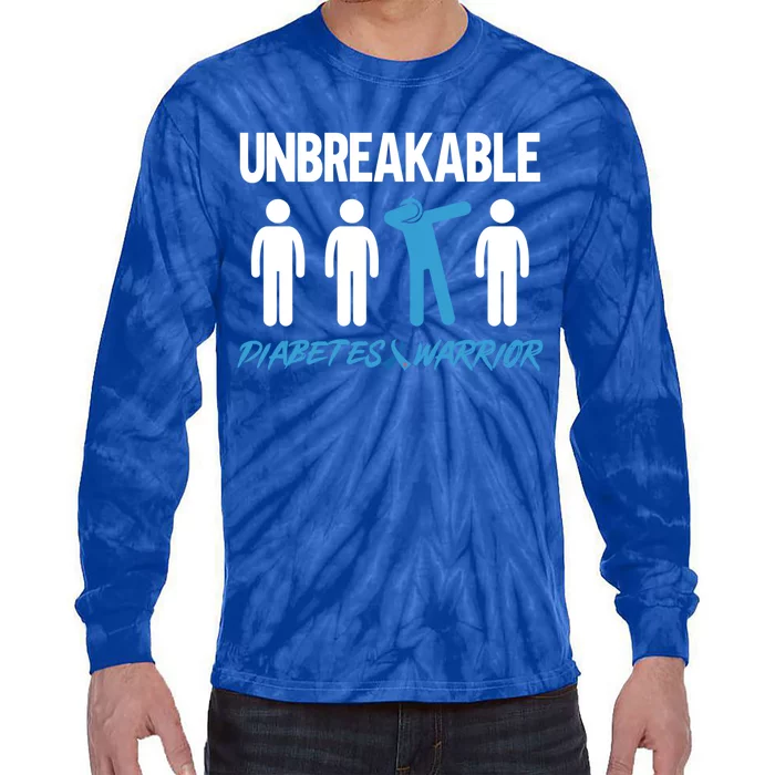 Diabetes Awareness Unbreakable Diabetes Warrior Great Gift Tie-Dye Long Sleeve Shirt