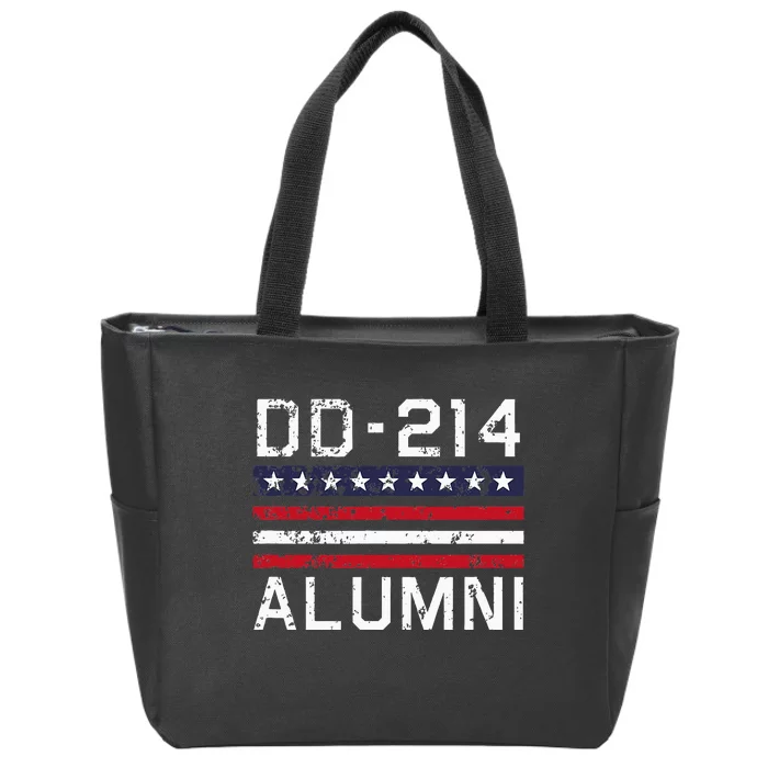 Dd214 Alumni Us Military Veteran Alumni Served Flag Zip Tote Bag