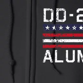 Dd214 Alumni Us Military Veteran Alumni Served Flag Full Zip Hoodie