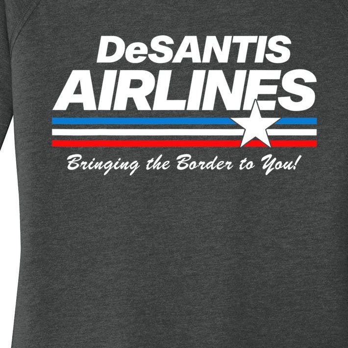 DeSantis Airlines US Flag Vintage Women’s Perfect Tri Tunic Long Sleeve Shirt