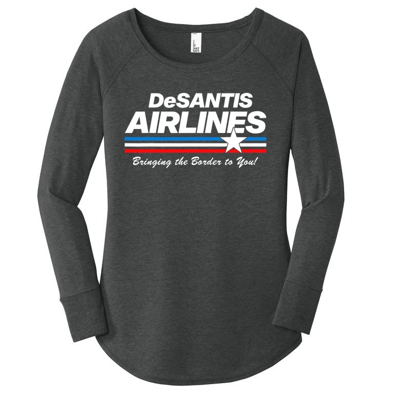 DeSantis Airlines US Flag Vintage Women’s Perfect Tri Tunic Long Sleeve Shirt