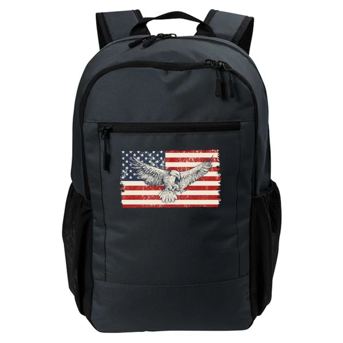 Distressed American USA Flag Eagle Daily Commute Backpack