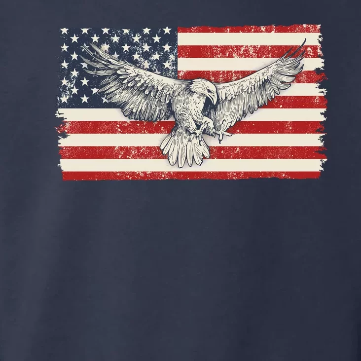 Distressed American USA Flag Eagle Toddler Hoodie