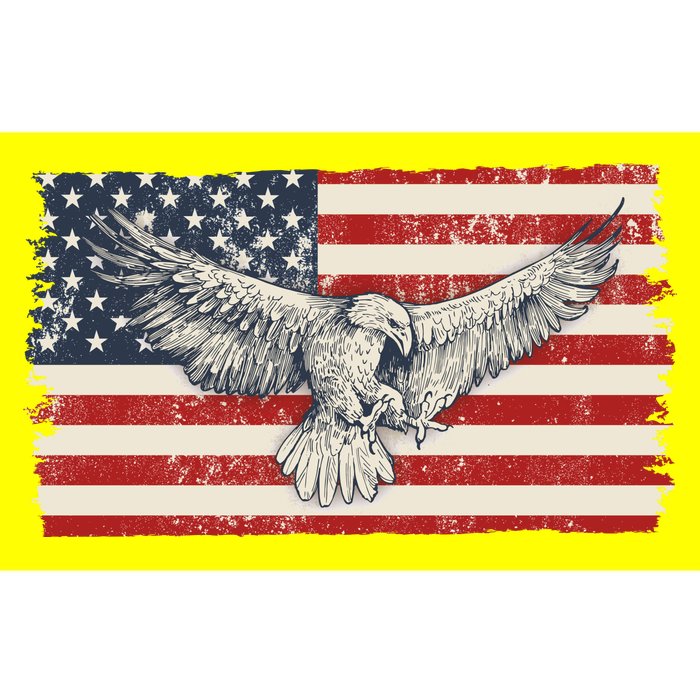 Distressed American USA Flag Eagle Bumper Sticker