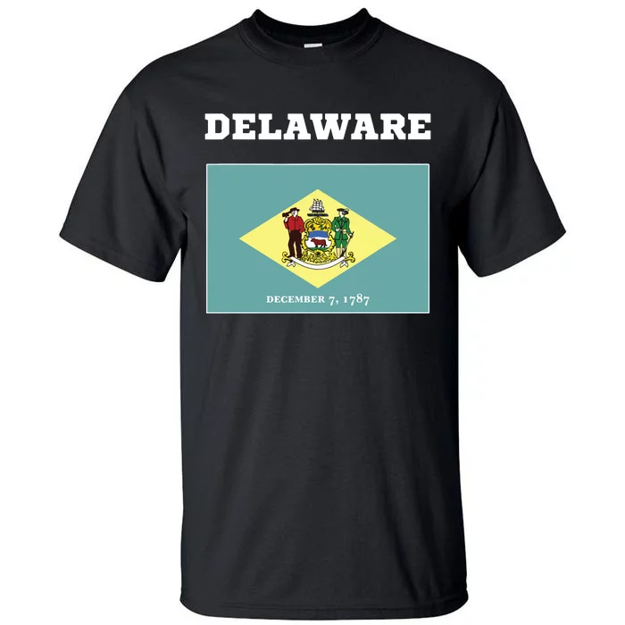 Delaware American Usa Top Travel Flag Gift Tall T-Shirt