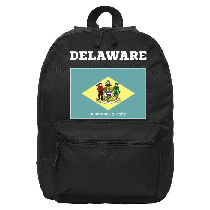 Delaware American Usa Top Travel Flag Gift 16 in Basic Backpack